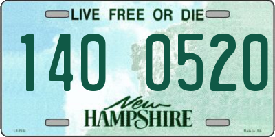 NH license plate 1400520