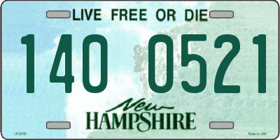 NH license plate 1400521