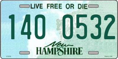 NH license plate 1400532