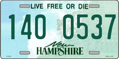 NH license plate 1400537