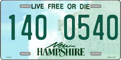 NH license plate 1400540