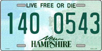 NH license plate 1400543