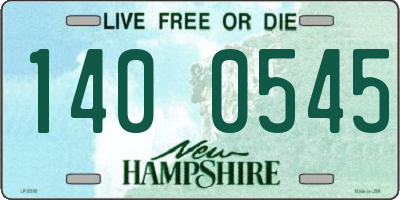 NH license plate 1400545