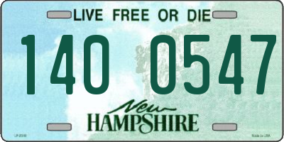 NH license plate 1400547