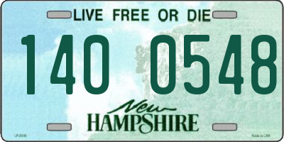 NH license plate 1400548
