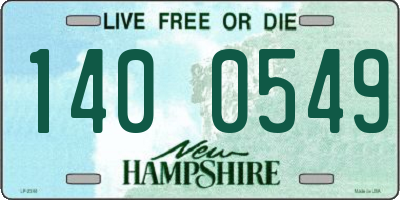 NH license plate 1400549