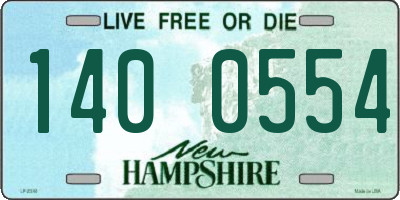 NH license plate 1400554