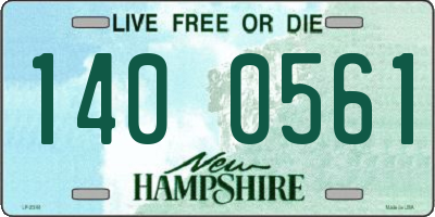NH license plate 1400561