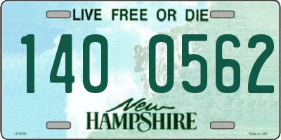 NH license plate 1400562
