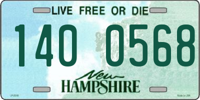 NH license plate 1400568