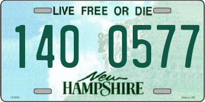 NH license plate 1400577