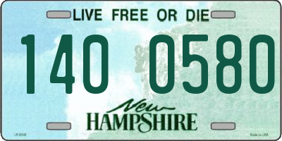 NH license plate 1400580