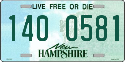 NH license plate 1400581