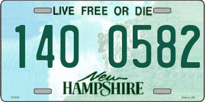 NH license plate 1400582