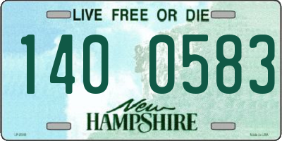 NH license plate 1400583