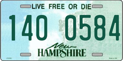 NH license plate 1400584