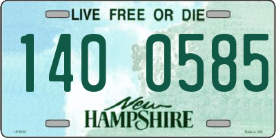 NH license plate 1400585