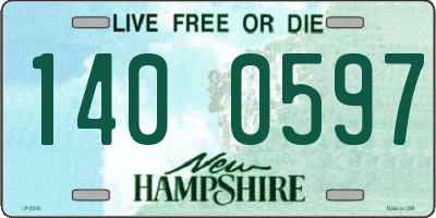 NH license plate 1400597