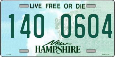 NH license plate 1400604
