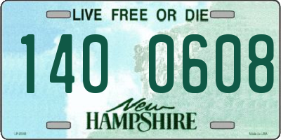 NH license plate 1400608