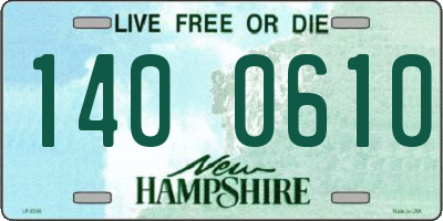 NH license plate 1400610