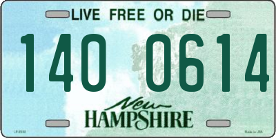 NH license plate 1400614