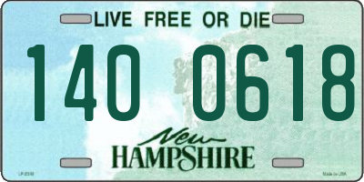 NH license plate 1400618