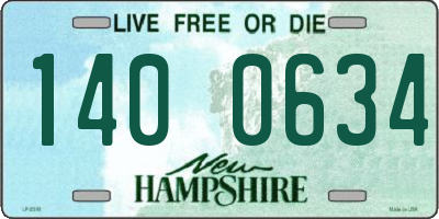 NH license plate 1400634