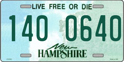 NH license plate 1400640