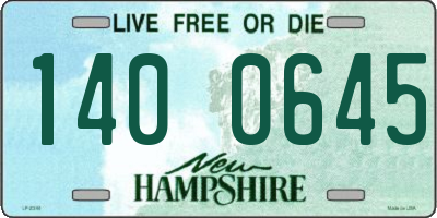 NH license plate 1400645