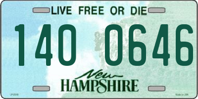 NH license plate 1400646