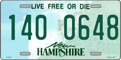 NH license plate 1400648