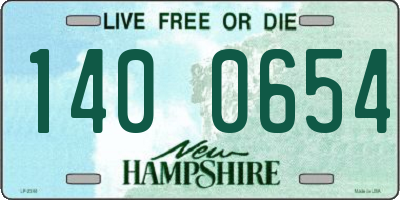 NH license plate 1400654