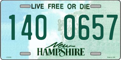 NH license plate 1400657