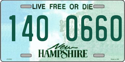 NH license plate 1400660