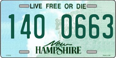 NH license plate 1400663