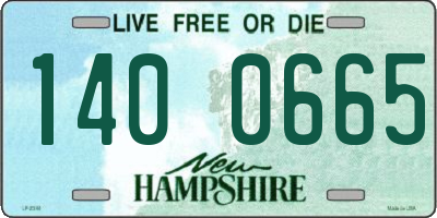 NH license plate 1400665