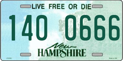 NH license plate 1400666