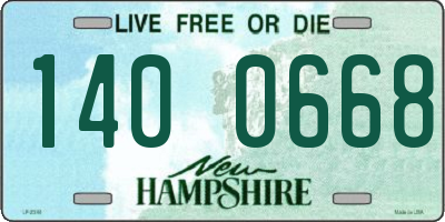 NH license plate 1400668