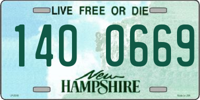 NH license plate 1400669