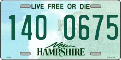 NH license plate 1400675