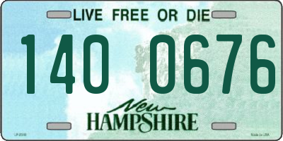 NH license plate 1400676