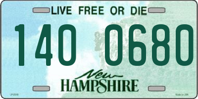 NH license plate 1400680