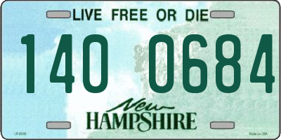 NH license plate 1400684