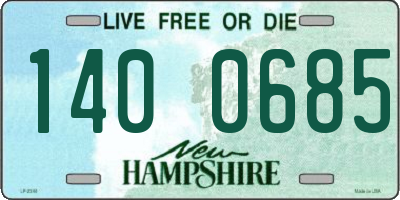 NH license plate 1400685
