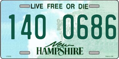 NH license plate 1400686