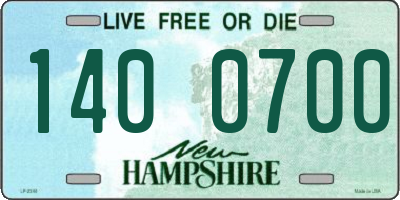 NH license plate 1400700