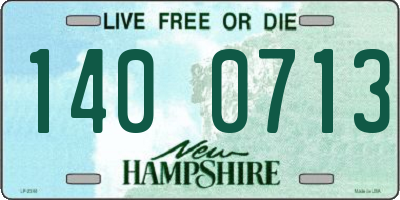 NH license plate 1400713