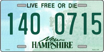 NH license plate 1400715