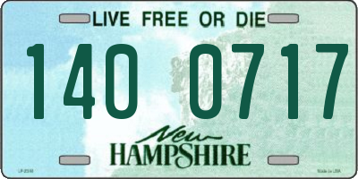 NH license plate 1400717